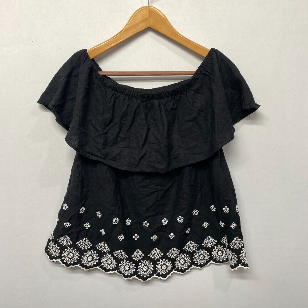 Old Navy Women Blouse Top Shirt Size Medium Embroidered M219 -16